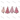 Pastel Pink Christmas Trees Holiday Design