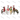 Christmas Horses Santa Hats Lights PNG