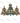 Leopard Christmas Trees Glam - White
