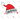 Christmas Crew Santa Hat Cloud Lettering Design - White