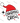 Christmas Crew Santa Hat Cloud Lettering Design - Black