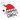 Christmas Crew Santa Hat Cloud Lettering Design - Black