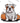 Bulldog Mummy Costume With Pumpkins White Print Design