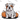 Bulldog Mummy Costume With Pumpkins White Print Design