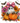 Floral Ghost With Pink Bow And Pumpkins Design