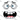 Round Glasses Vampire Fangs Monster Face White Design