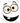Lashed Eyes Happy Grin Monster Face White Design