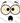 Lashed Eyes Tiny Frown Monster Face White Design