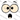 Lashed Eyes Tiny Frown Monster Face White Design