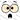 Lashed Eyes Tiny Frown Monster Face Black Design