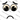 Worried Eyebrows Curved Frown Monster Face White Design