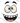 Lashed Eyes Big Grin Monster Face White Design