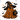Witch Hat Ghost with Pumpkin Black Edition Design