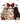 Leopard and Cherry Ghost Trio with Red Bow Design