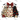 Leopard and Cherry Ghost Trio with Red Bow Design