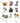 Halloween Costume Icon Grid Light Design