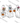 Three Ghost Brides Holding Flower Bouquets Design