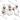 Three Ghost Brides Holding Flower Bouquets Design