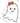 Ghost With Orange Bow Girl Design