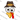 Turkey Face With Brown Pilgrim Hat Design