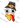 Turkey Face With Black Pilgrim Hat Design