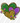 Mardi Gras Glitter Heart Trio Fleur De Lis Design