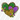 Mardi Gras Glitter Heart Trio Fleur De Lis Design