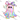 Pastel Rainbow Ghost With Bow Design