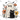 Floral Ghost With Black Cat Companion Design