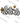 Checkered Ghost Trio With Pumpkin Design